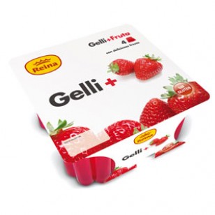 Gelli + Fruta Fresa Pack-4 x 100 Gr.  